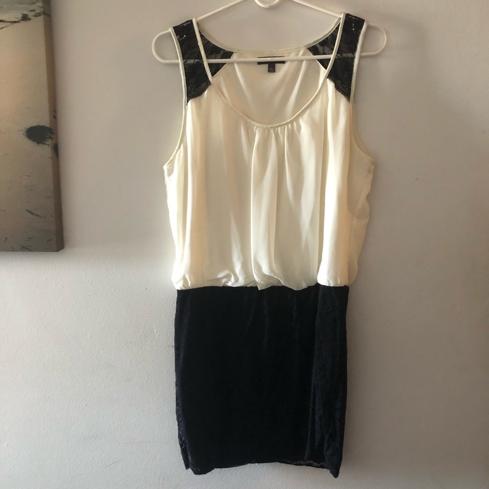 Black & White Lace Mini Dress